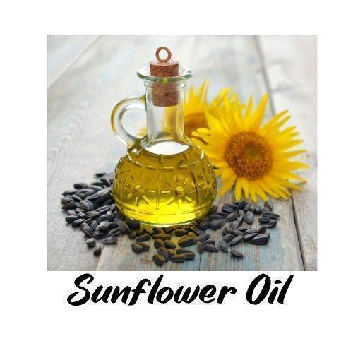 Sunflower oil with seeds and flower used as ingredient in natural balm of gilead salve herbal product
