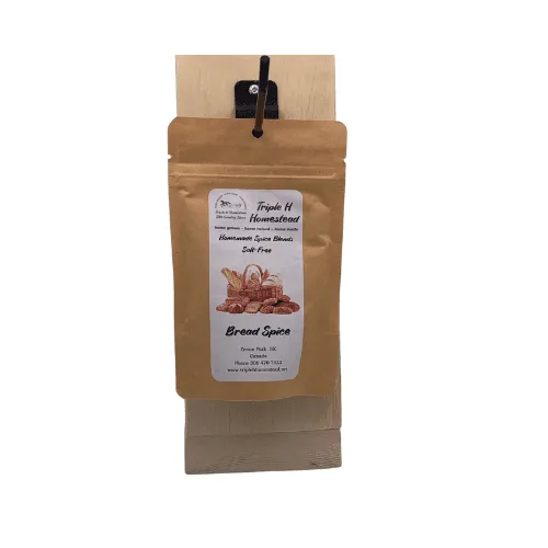 Brown paper bag with a label on a white background