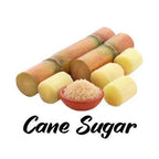Cane sugar with a bowl of brown sugar on a white background