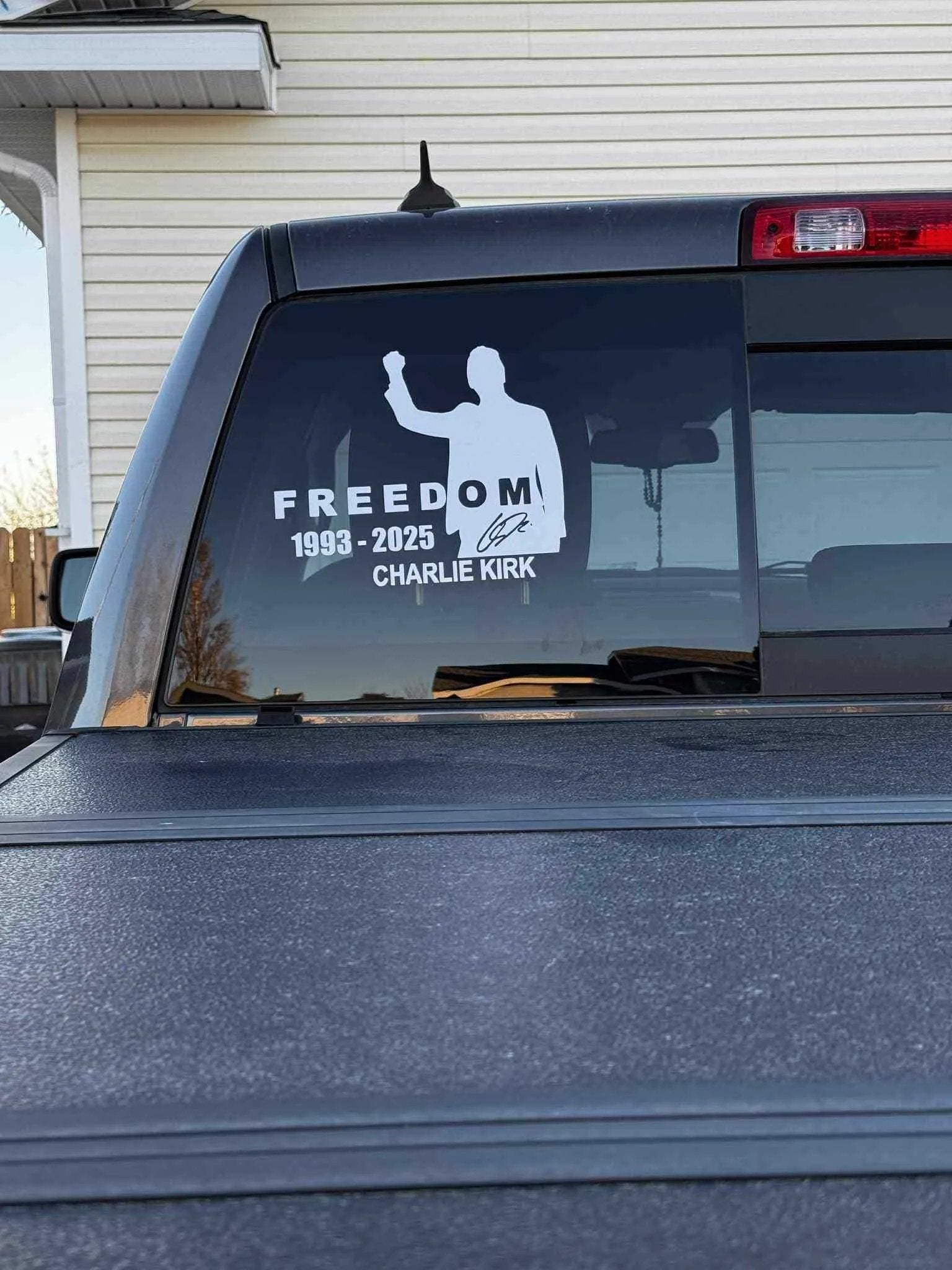 Charlie Kirk Freedom Decal - Triple H Homestead & Triple H Country Store -- Black