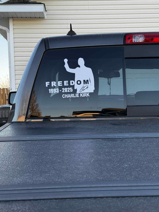 Charlie Kirk Freedom Decal