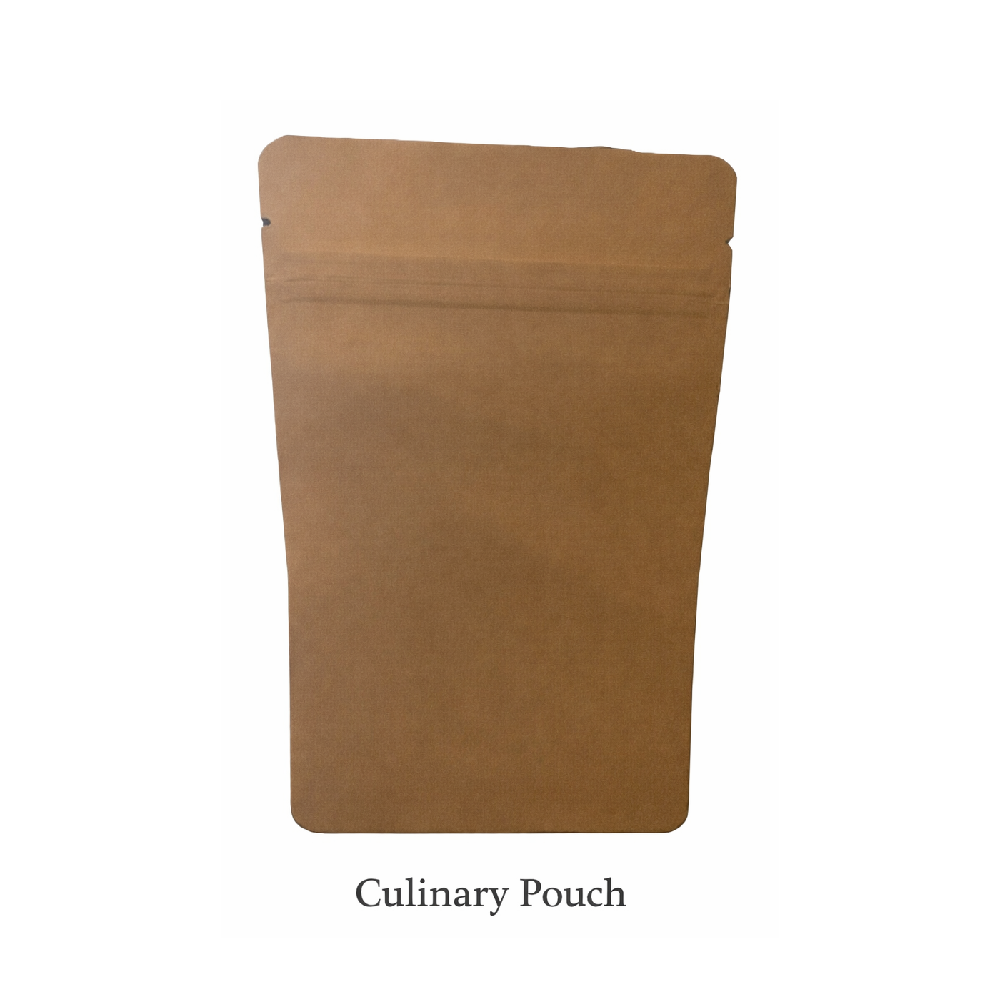 Brown culinary pouch on a white background