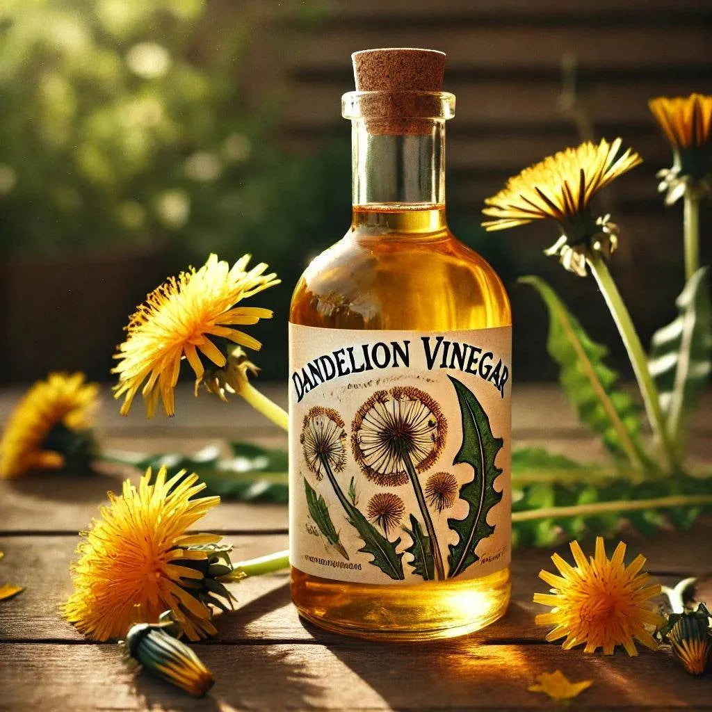Dandelion whole plant Vinegar - Triple H Homestead & Triple H Country Store -- 