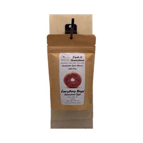 Kraft paper bag with a label on a white background