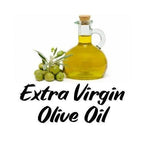 Bottle of extra virgin olive oil with a branch of olives on a white background