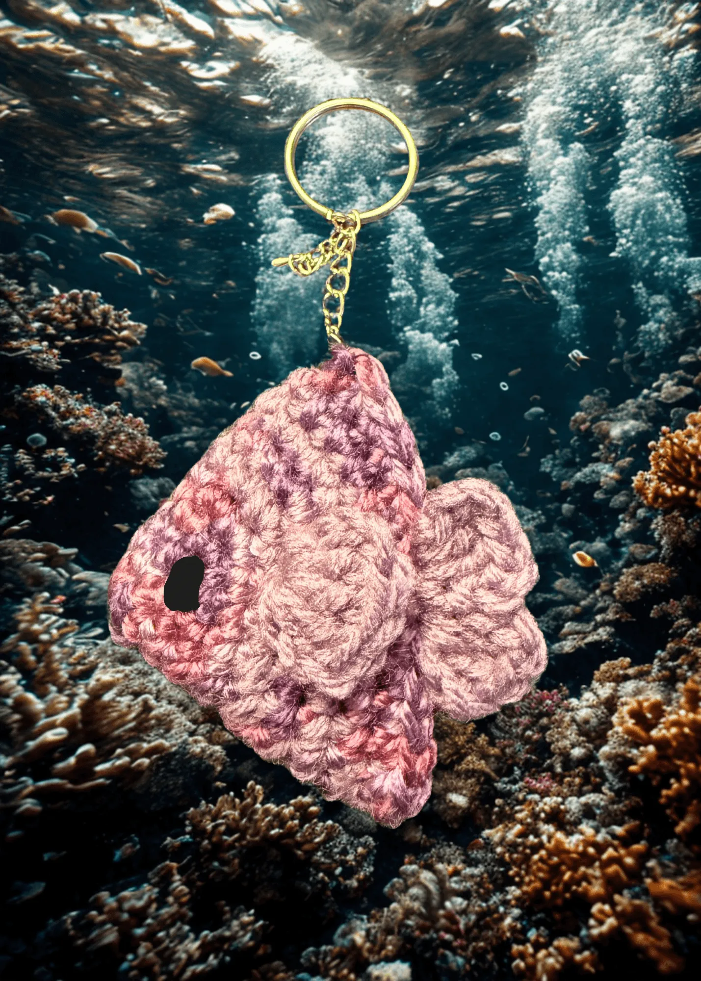 Gillbert the Keychain Catch - Triple H Homestead & Triple H Country Store -- Purple & Melange Fish