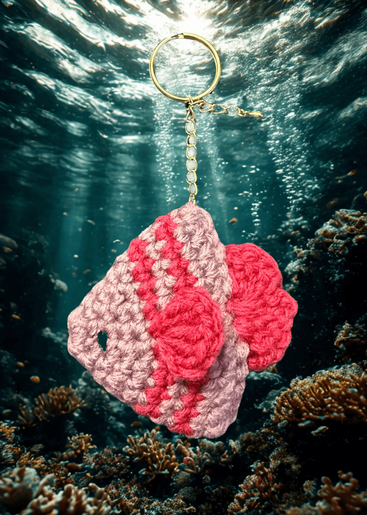 Gillbert the Keychain Catch - Triple H Homestead & Triple H Country Store -- Pink & Rose Coral Fish