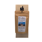 Brown package with a label on a white background