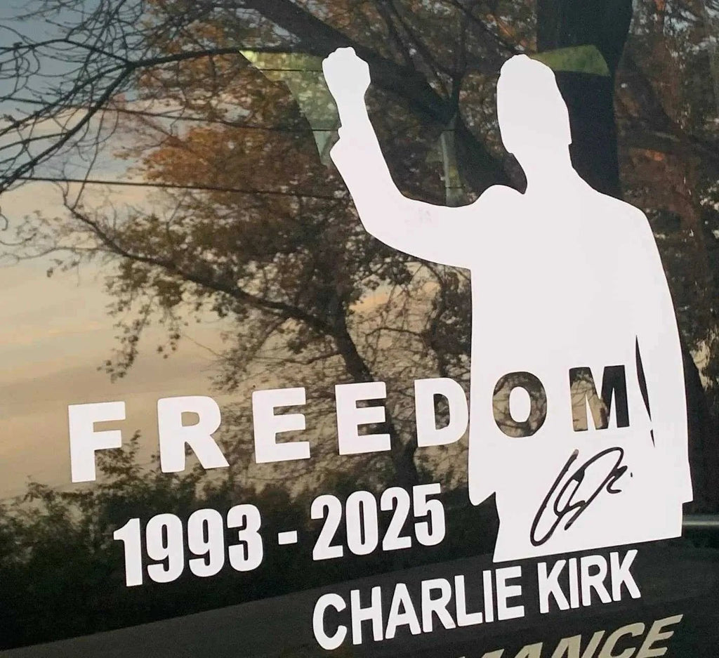 Charlie Kirk Freedom Decal - Triple H Homestead & Triple H Country Store -- Black