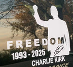 Charlie Kirk Freedom Decal - Triple H Homestead & Triple H Country Store -- Black