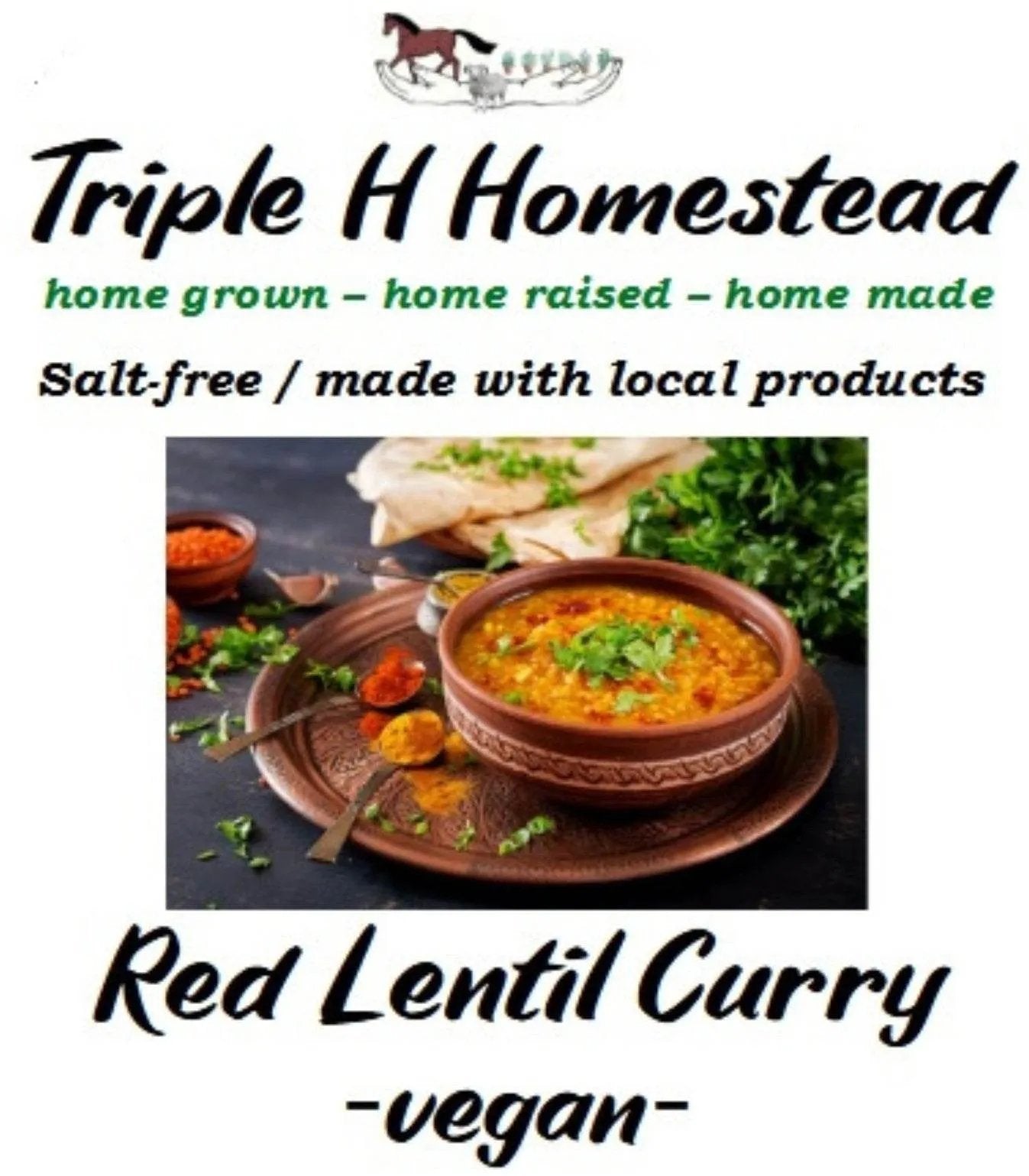 Red Lentil Curry - Triple H Homestead & Triple H Country Store -- Family Box 300g