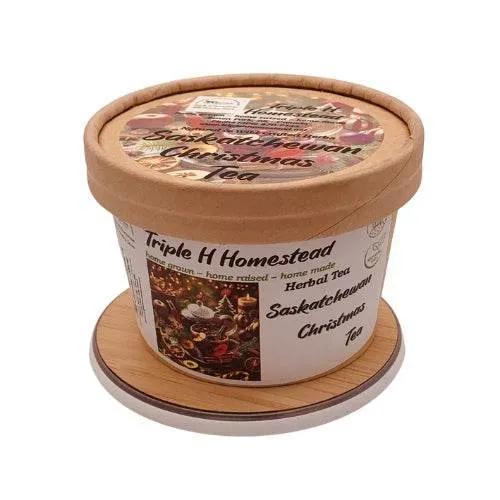 Tea container with lid on a white background