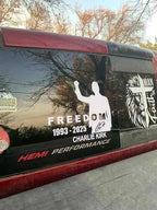 Charlie Kirk Freedom Decal - Triple H Homestead & Triple H Country Store -- Black