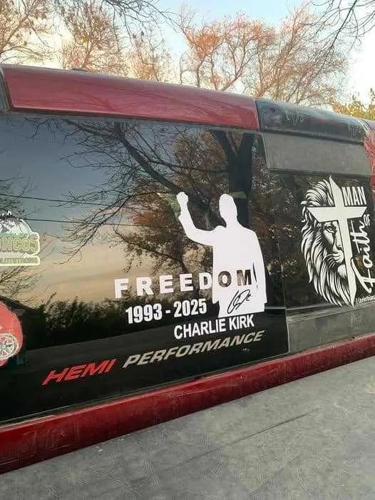 Charlie Kirk Freedom Decal - Triple H Homestead & Triple H Country Store -- Black